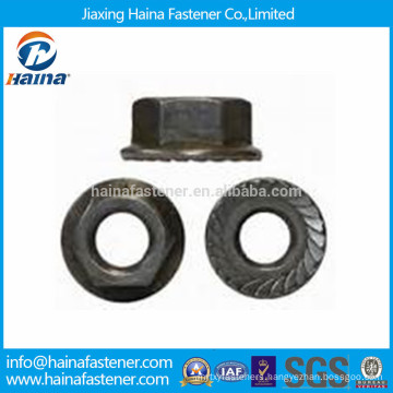 Grade 8 Carbon Steel Serrated Hexagon Flange Nut